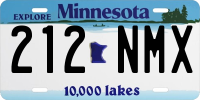 MN license plate 212NMX