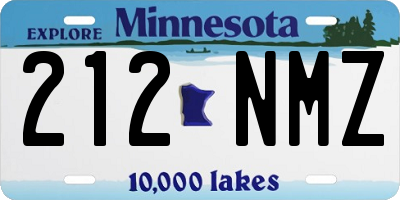 MN license plate 212NMZ