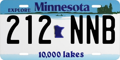 MN license plate 212NNB