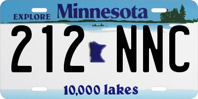 MN license plate 212NNC