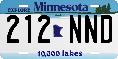 MN license plate 212NND