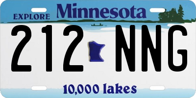 MN license plate 212NNG