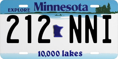 MN license plate 212NNI