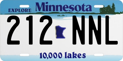 MN license plate 212NNL