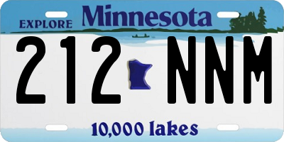MN license plate 212NNM