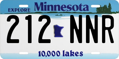 MN license plate 212NNR