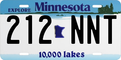 MN license plate 212NNT