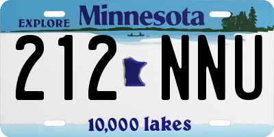 MN license plate 212NNU