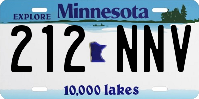 MN license plate 212NNV