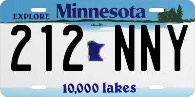 MN license plate 212NNY