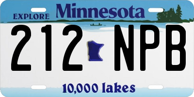 MN license plate 212NPB