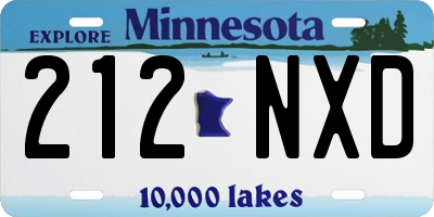 MN license plate 212NXD