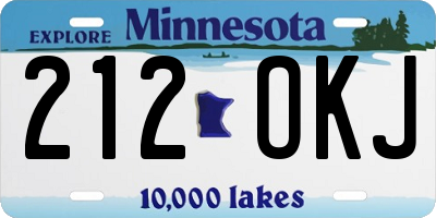 MN license plate 212OKJ