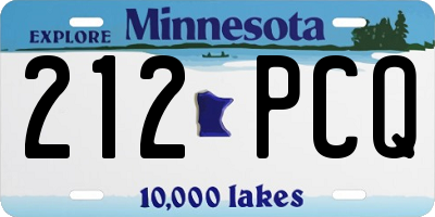 MN license plate 212PCQ