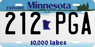 MN license plate 212PGA