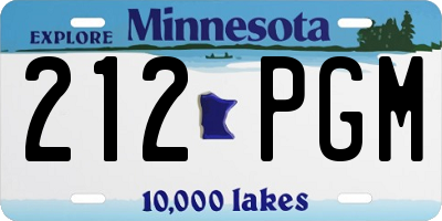 MN license plate 212PGM