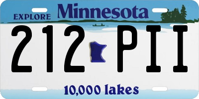 MN license plate 212PII
