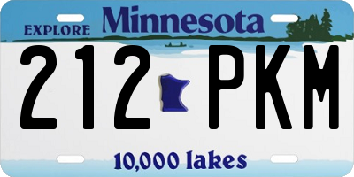 MN license plate 212PKM