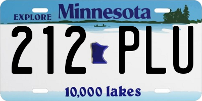 MN license plate 212PLU