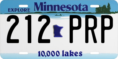 MN license plate 212PRP