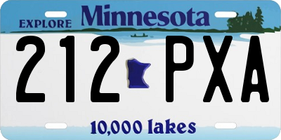 MN license plate 212PXA