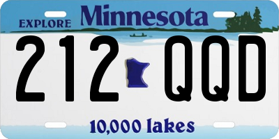 MN license plate 212QQD