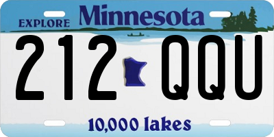 MN license plate 212QQU