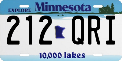 MN license plate 212QRI