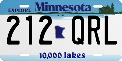 MN license plate 212QRL