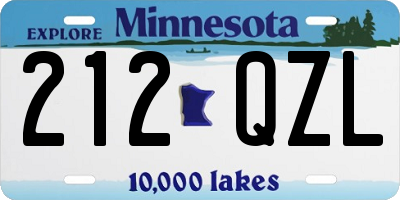 MN license plate 212QZL
