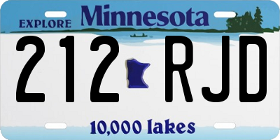 MN license plate 212RJD