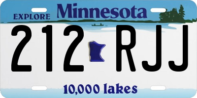 MN license plate 212RJJ