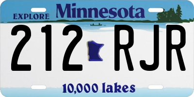 MN license plate 212RJR