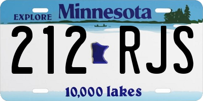MN license plate 212RJS
