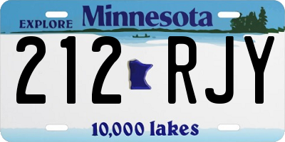 MN license plate 212RJY