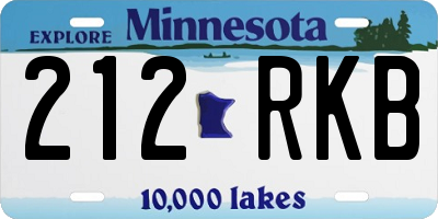 MN license plate 212RKB