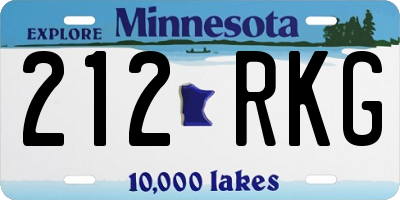 MN license plate 212RKG