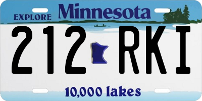 MN license plate 212RKI