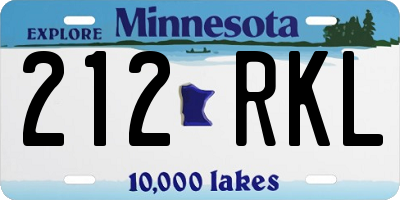 MN license plate 212RKL