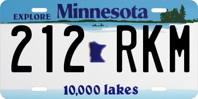 MN license plate 212RKM