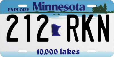 MN license plate 212RKN