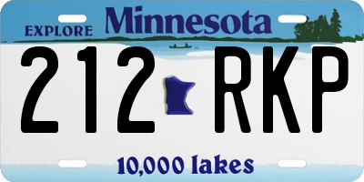 MN license plate 212RKP