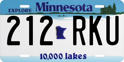 MN license plate 212RKU