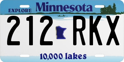 MN license plate 212RKX