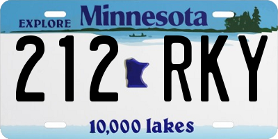 MN license plate 212RKY