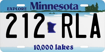 MN license plate 212RLA