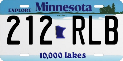 MN license plate 212RLB