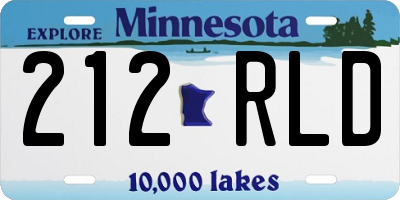 MN license plate 212RLD
