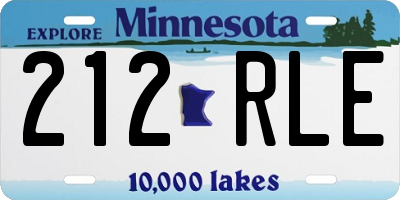 MN license plate 212RLE