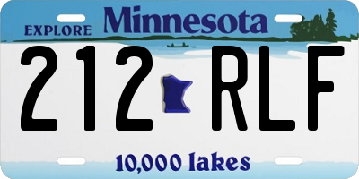 MN license plate 212RLF